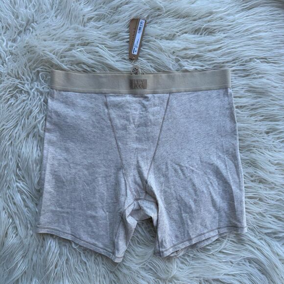 Skims Boyfriend Boxer Heather Oatmeal Size Large - Picture 3 of 10